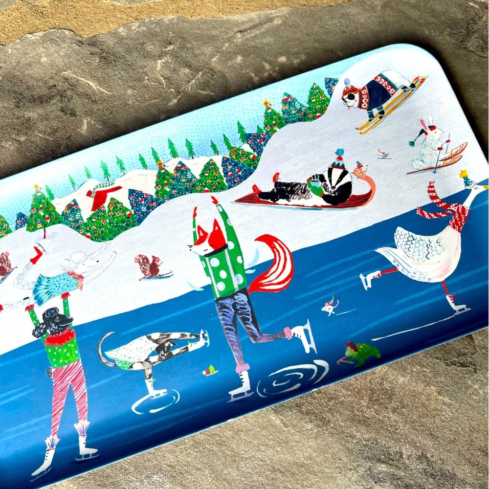 Bamboo Melamine -Ice Skating Serving Platter